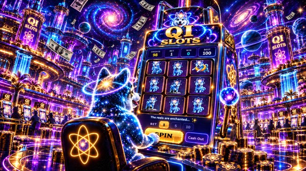 QI Slots — Quantum Inu magical sticker slot machine