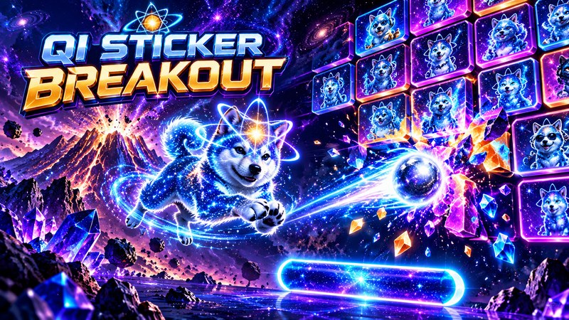 QI Sticker Breakout — Quantum Inu breakout game